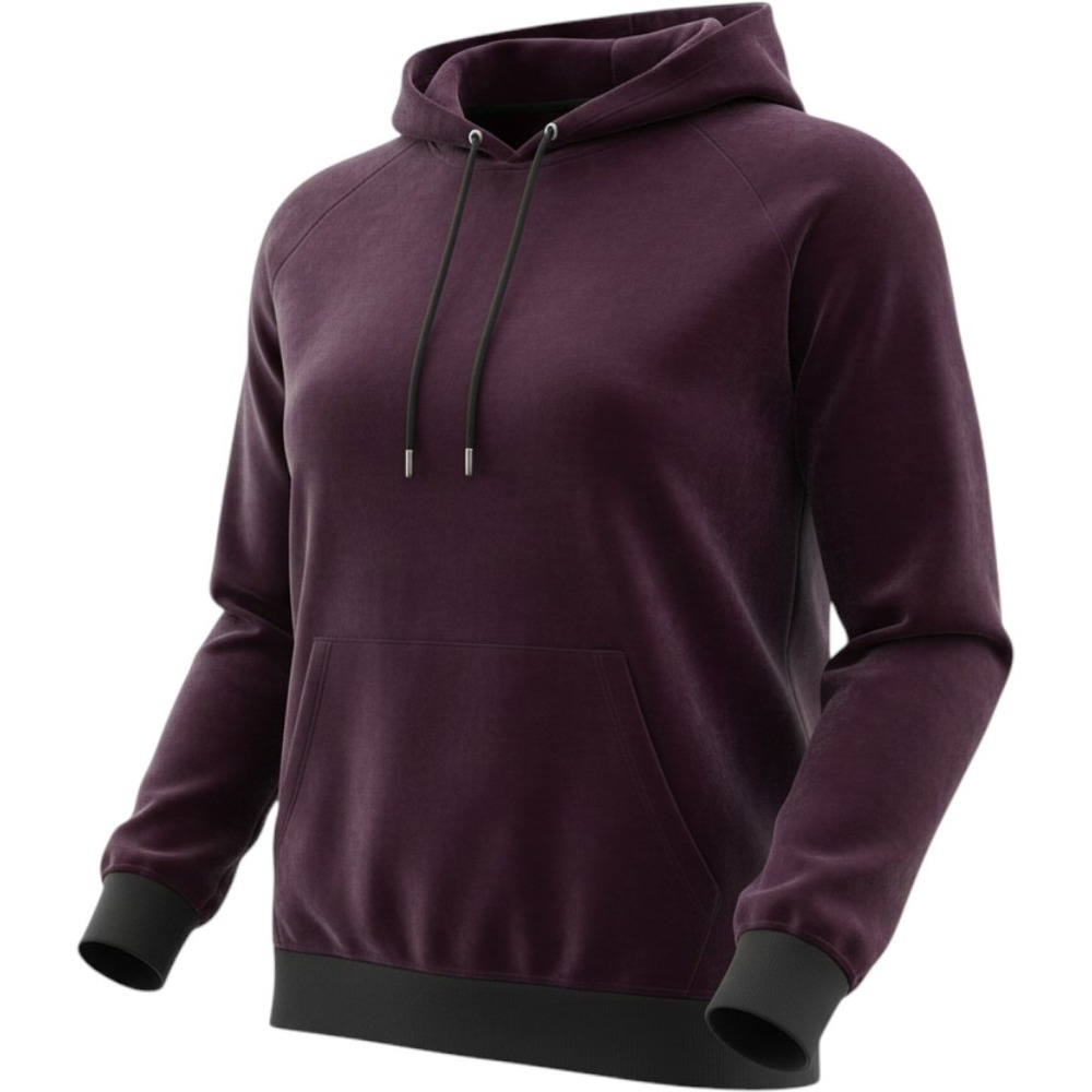 INC International Concepts Purple Velour Hoodie Side Zip Pullover XL Womens